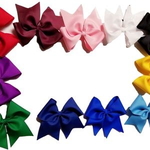 Solid color team Hair Cheer Bow choose color